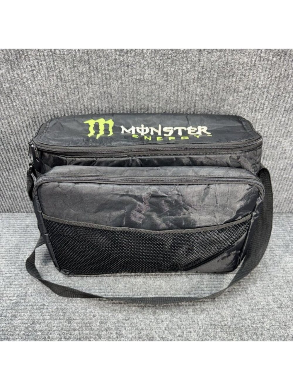 Monster Energy Insulated Soft Cooler Lunch Picnic Bag Drink Carrier Black Y2K